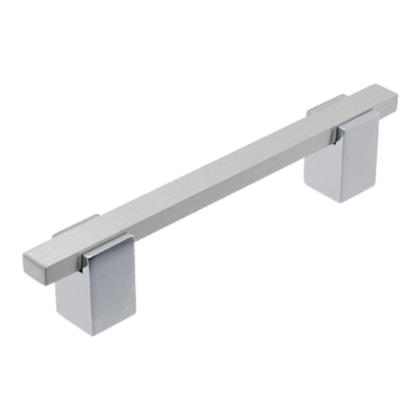 Puxador de alça Pauma 258 cromado / acetinado 128 mm