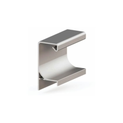 Puxador de alumínio perfil MMO 4657 inox 18 x 3000 mm