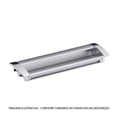 Puxador de embutir Pauma 151 cromado / anodizado 256 mm