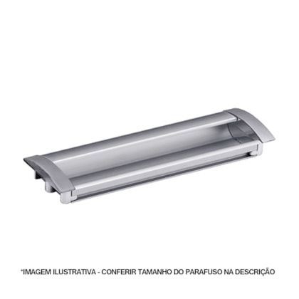 Puxador de embutir Pauma 151 fosco / anodizado 96 mm