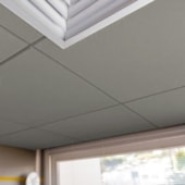 Revestimento acústico Ecophon Illtec Plano grafite 625 x 625 x 35 mm