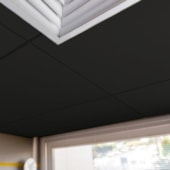 Revestimento acústico Ecophon Illtec Plano preto 625 x 625 x 35 mm