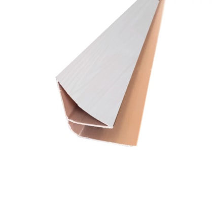Roda forro moldura EspaçoForro Wall Angle Nature Snow 2,95m