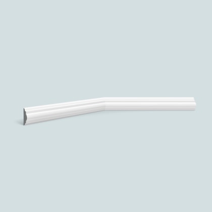 Rodameio e boiserie EspaçoFloor branco 30 x 15 x 2200 mm