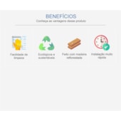 Rodapé de MDF Durafloor Clean Cerezo Carmel 8cm x 18mm x 2,10m