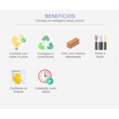 Rodapé de MDF Eucafloor Branco 7cm x 15mm x 2,4m Rodapé de MDF Eucafloor Branco 7cm x 15mm x 2,4m