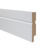 Rodapé de MDF frisado Durafloor Essencial branco polar 100 x 18 x 2100 mm
