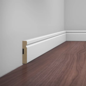 Rodapé de MDF frisado Eucafloor branco 70 x 15 x 2400 mm