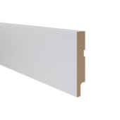 Rodapé de MDF liso Durafloor Essencial E-05 branco polar 100 x 18 x 2100 mm