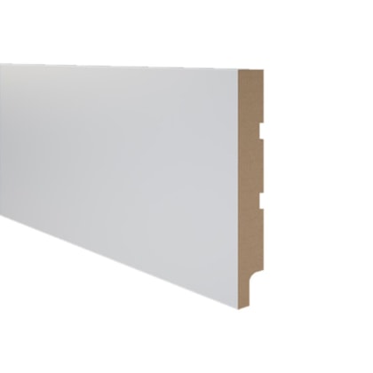 Rodapé de MDF liso Durafloor Essencial E-05 branco polar 150 x 18 x 2100 mm