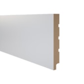 Rodapé de MDF liso Durafloor Essencial E-05 branco polar 200 x 18 x 2100 mm