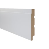 Rodapé de MDF liso Durafloor Essencial E-06 branco polar 150 x 18 x 2100 mm
