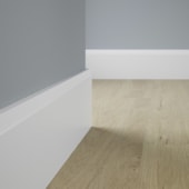 Rodapé de MDF liso Durafloor Essencial E-06 branco polar 200 x 18 x 2100 mm