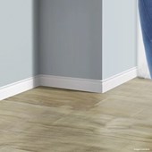 Rodapé de poliestireno EspaçoFloor frisado branco 10cm x 15mm x 2,20m Rodapé de poliestireno EspaçoFloor frisado branco 10cm x 15mm x 2,20m