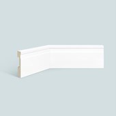 Rodapé de poliestireno EspaçoFloor frisado branco 10cm x 15mm x 2,20m Rodapé de poliestireno EspaçoFloor frisado branco 10cm x 15mm x 2,20m