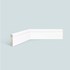 Rodapé de poliestireno EspaçoFloor frisado branco 7cm x 15mm x 2,20m