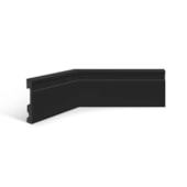 Rodapé de poliestireno EspaçoFloor frisado preto 10cm x 15mm x 2,20m Rodapé de poliestireno EspaçoFloor frisado preto 10cm x 15mm x 2,20m