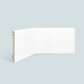 Rodapé de poliestireno EspaçoFloor liso branco 15cm x 15mm x 2,20m Rodapé de poliestireno EspaçoFloor liso branco 15cm x 15mm x 2,20m