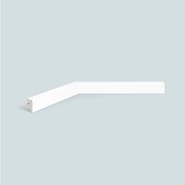 Rodapé de poliestireno EspaçoFloor liso branco 3cm x 15mm x 2,20m