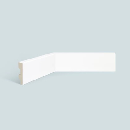 Rodapé de poliestireno EspaçoFloor Plus branco 7cm x 15mm x 2,20m