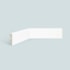 Rodapé de poliestireno EspaçoFloor Plus branco 7cm x 15mm x 2,20m