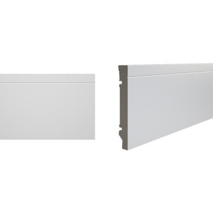 Rodapé de poliestireno frisado Durafloor Maxx M-03 branco 15 cm barra 2,1 m