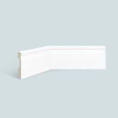 Rodapé de poliestireno frisado EspaçoFloor branco 10 cm barra 2,2 m