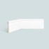 Rodapé de poliestireno frisado EspaçoFloor branco 10 cm barra 2,2 m