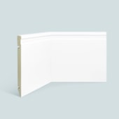 Rodapé de poliestireno frisado EspaçoFloor branco 20 cm barra 2,2 m