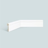 Rodapé de poliestireno frisado EspaçoFloor branco 7 cm barra 2,2 m
