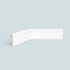 Rodapé de poliestireno frisado EspaçoFloor branco 7 cm barra 2,2 m