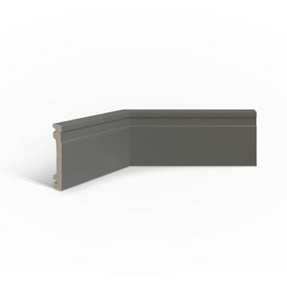 Rodapé de poliestireno frisado EspaçoFloor colors cinza 10 cm barra 2,2 m