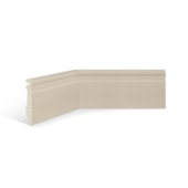 Rodapé de poliestireno frisado EspaçoFloor colors creme 10 cm barra 2,2 m