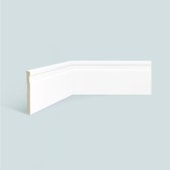 Rodapé de poliestireno frisado EspaçoFloor Slim branco 10 cm barra 2,2 m