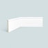 Rodapé de poliestireno frisado EspaçoFloor Slim branco 10 cm barra 2,2 m