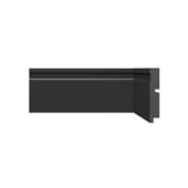 Rodapé de poliestireno frisado Santa Luzia Black 3457 preto 10 cm barra 2,4 m