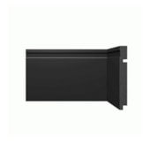 Rodapé de poliestireno frisado Santa Luzia Black 3480 preto 15 cm barra 2,4 m