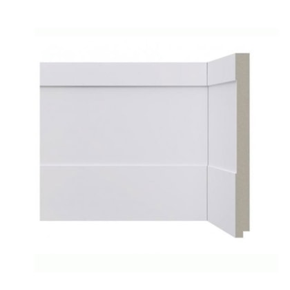 Rodapé de poliestireno frisado Santa Luzia Inova 523 branco 20 cm barra 2,4 m