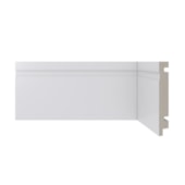 Rodapé de poliestireno frisado Santa Luzia Moderna 457 branco 10 cm barra 2,4 m