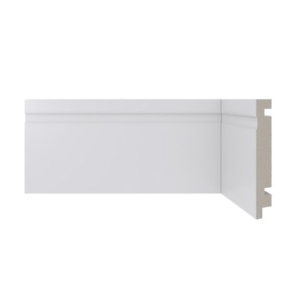 Rodapé de poliestireno frisado Santa Luzia Moderna 457 branco 10 cm barra 2,4 m