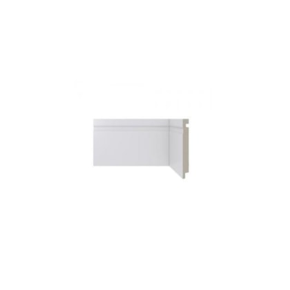 Rodapé de poliestireno frisado Santa Luzia Moderna 480 branco 15 cm barra 2,4 m
