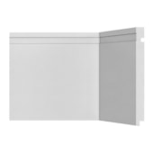 Rodapé de poliestireno frisado Santa Luzia Moderna 505 branco 20 cm barra 2,4 m
