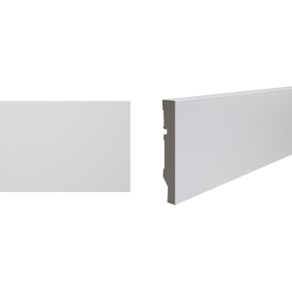 Rodapé de poliestireno liso Durafloor Maxx M-02 branco 10 cm barra 2,1 m