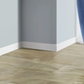 Rodapé de poliestireno liso EspaçoFloor branco 10 cm barra 2,2 m