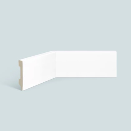 Rodapé de poliestireno liso EspaçoFloor branco 10 cm barra 2,2 m