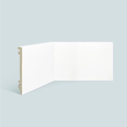 Rodapé de poliestireno liso EspaçoFloor branco 15 cm barra 2,2 m
