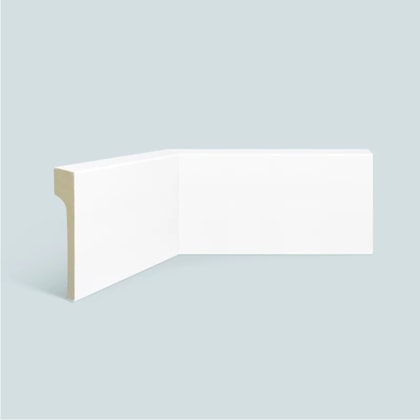 Rodapé de poliestireno liso EspaçoFloor Reforma branco 12 cm barra 2,2 m