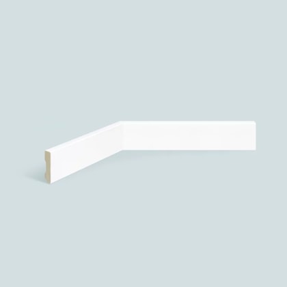 Rodapé de poliestireno liso EspaçoFloor Slim branco 5 cm barra 2,2 m