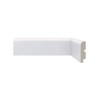 Rodapé de poliestireno liso Santa Luzia Moderna 446 branco 7 cm barra 2,4 m