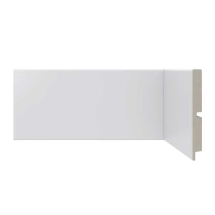 Rodapé de poliestireno liso Santa Luzia Moderna 454 branco 10 cm barra 2,4 m
